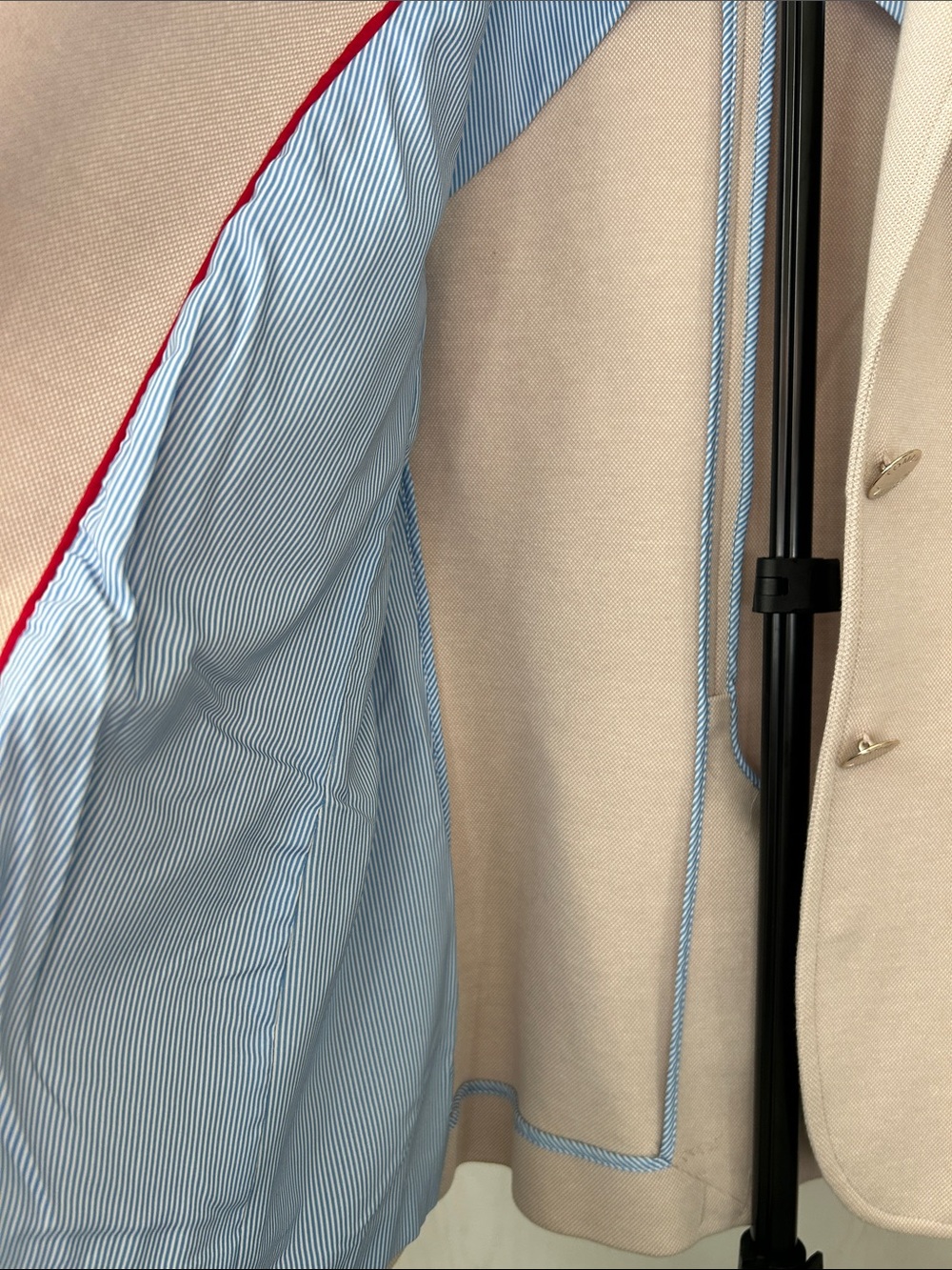 Tommy Hilfiger Cream Single-Breasted Tailored Blazer - Picture 8 of 8